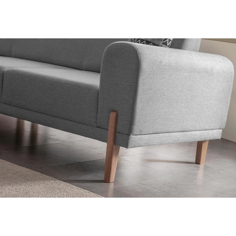 Corner Sofa-Bed Mocha Relax Left - Grey Grey