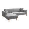 Corner Sofa-Bed Mocha Relax Left - Grey Grey