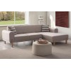 Corner Sofa-Bed Mocha Relax Right - Cream Cream