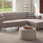 Corner Sofa-Bed Mocha Relax Right - Cream Cream