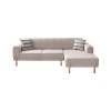 Corner Sofa-Bed Mocha Relax Right - Cream Cream