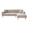 Corner Sofa-Bed Mocha Relax Right - Cream Cream