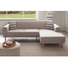 Corner Sofa-Bed Mocha Relax Right - Cream Cream