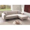 Corner Sofa-Bed Mocha Relax Right - Cream Cream