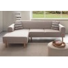 Corner Sofa-Bed Mocha Relax Left - Cream Cream