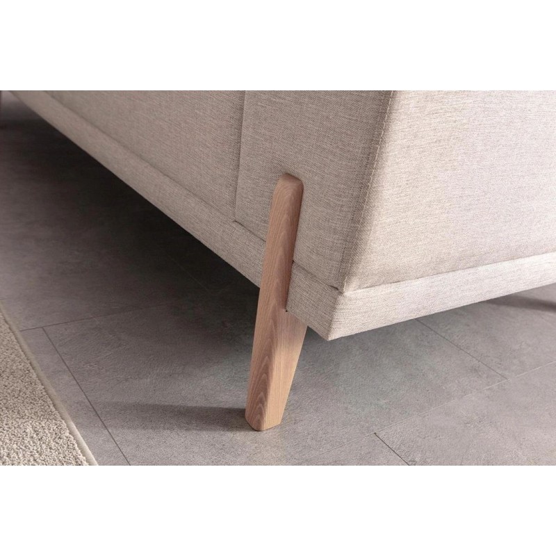 Corner Sofa-Bed Mocha Relax Left - Cream Cream