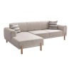 Corner Sofa-Bed Mocha Relax Left - Cream Cream