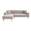 Corner Sofa-Bed Mocha Relax Left - Cream Cream