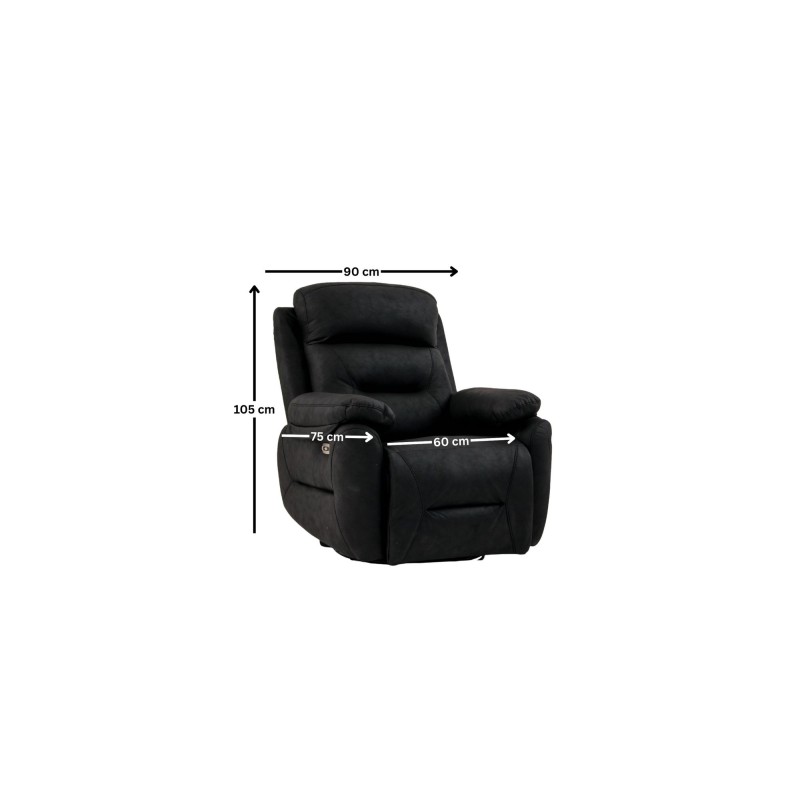 Recliner Comfort Electric - Black Black