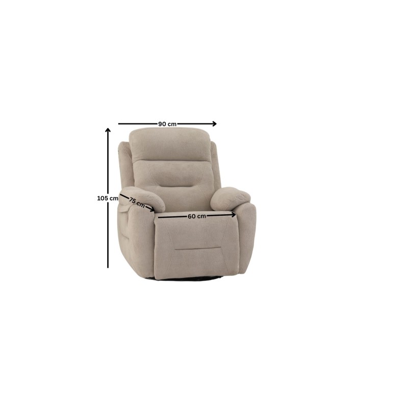 Recliner Comfort Manuel - Cream Cream