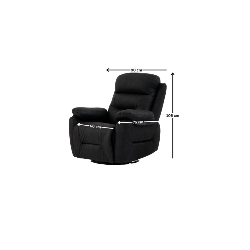 Recliner Comfort Manuel - Black Black