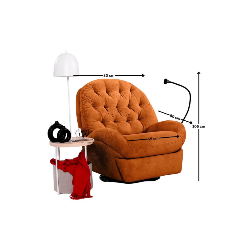 Recliner Dream Electric - Tile Red Tile Red