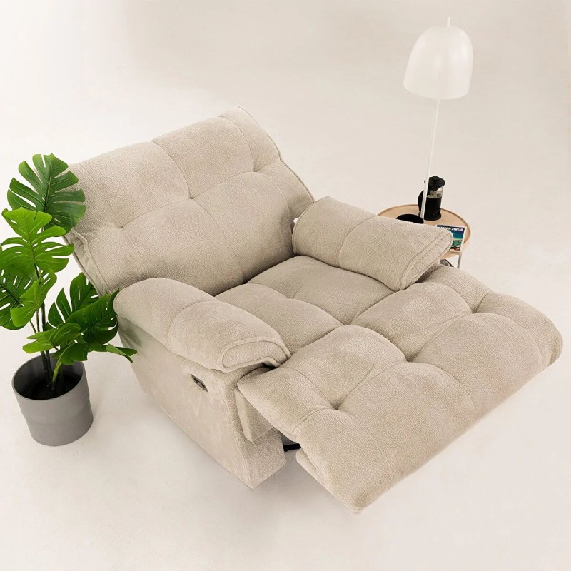 Recliner Soft Electric - Cream Cream