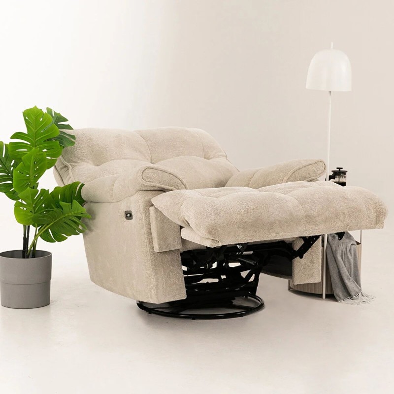 Recliner Soft Electric - Cream Cream