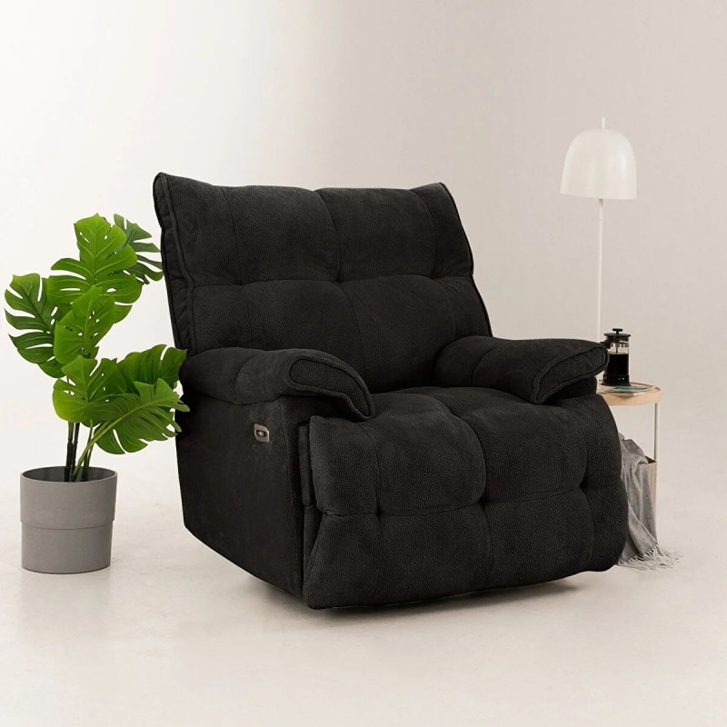 Recliner Soft Electric - Black Black