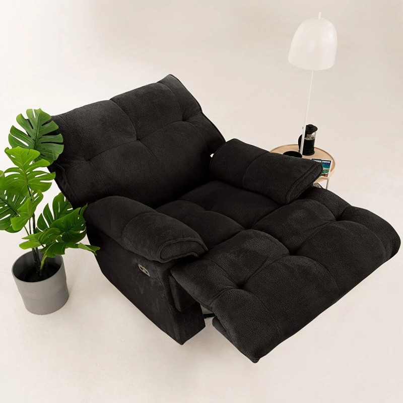 Recliner Soft Electric - Black Black