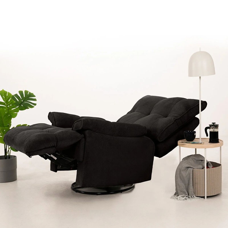 Recliner Soft Electric - Black Black