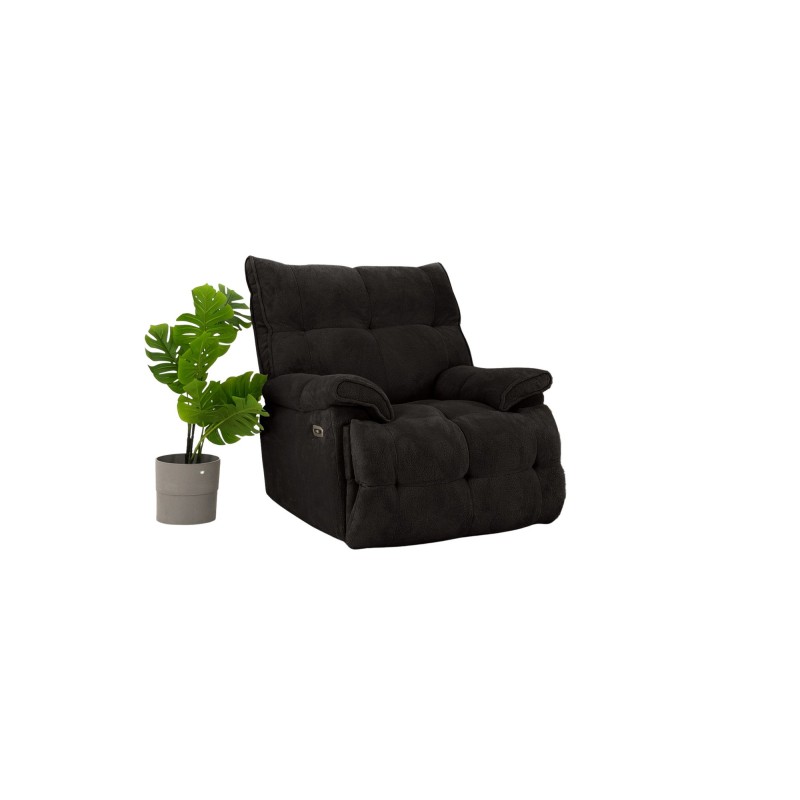 Recliner Soft Electric - Black Black