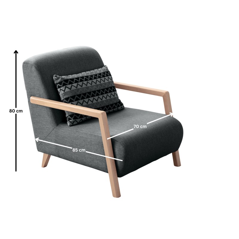 Wing Chair Latte - Anthracite Anthracite