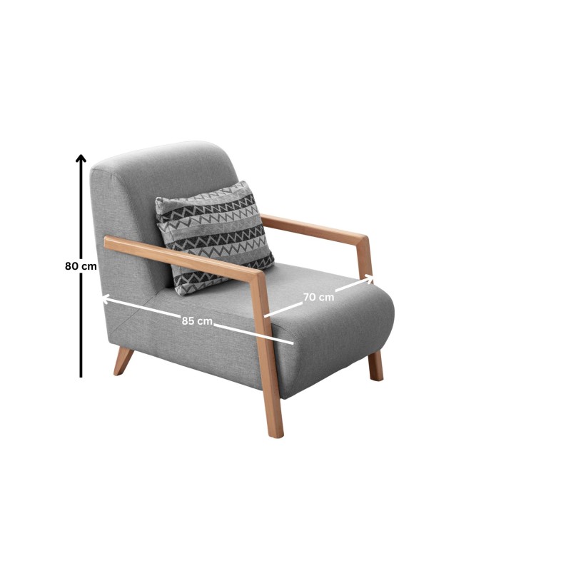 Wing Chair Latte - Grey Grey