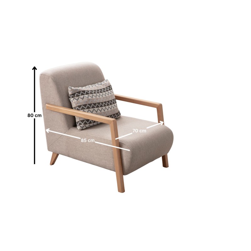 Wing Chair Latte - Cream Cream