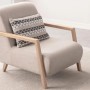 Wing Chair Mocha - Cream Cream
