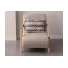 Wing Chair Mocha - Cream Cream