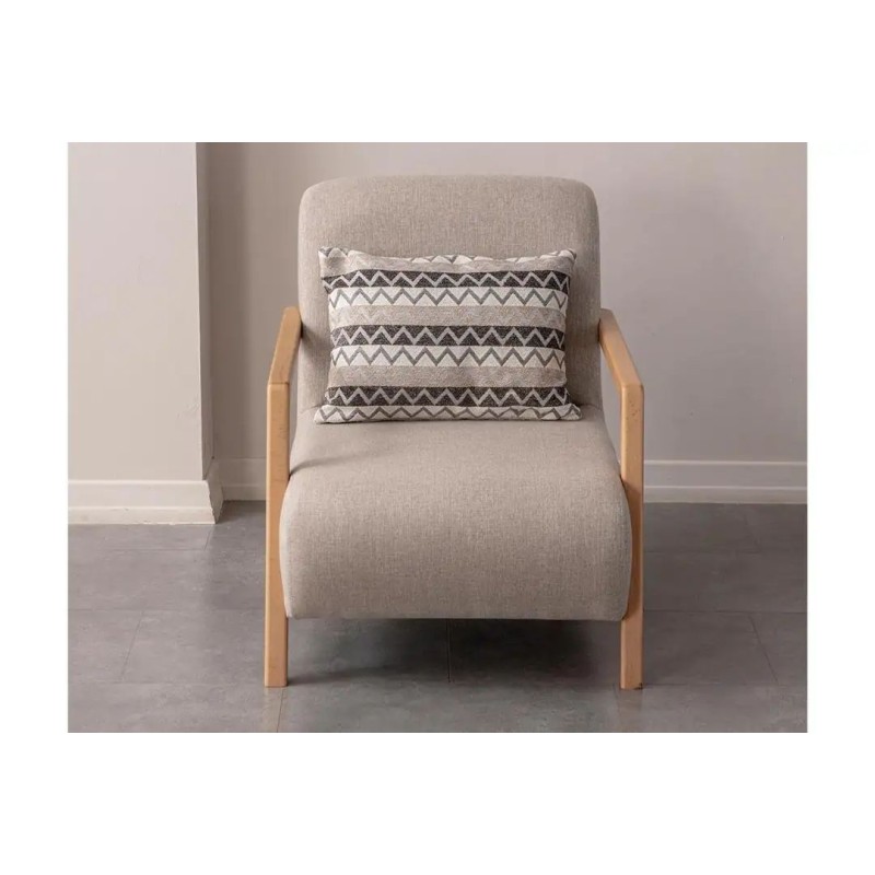 Wing Chair Mocha - Cream Cream