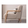 Wing Chair Mocha - Cream Cream