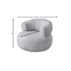 Wing Chair Roma - Grey Grey