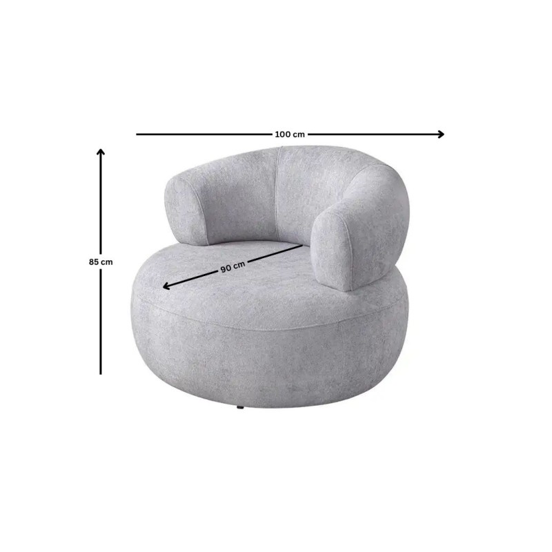 Wing Chair Roma - Grey Grey