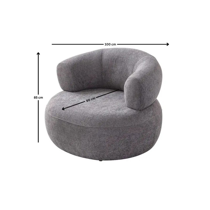 Wing Chair Roma - Dark Grey Dark Grey