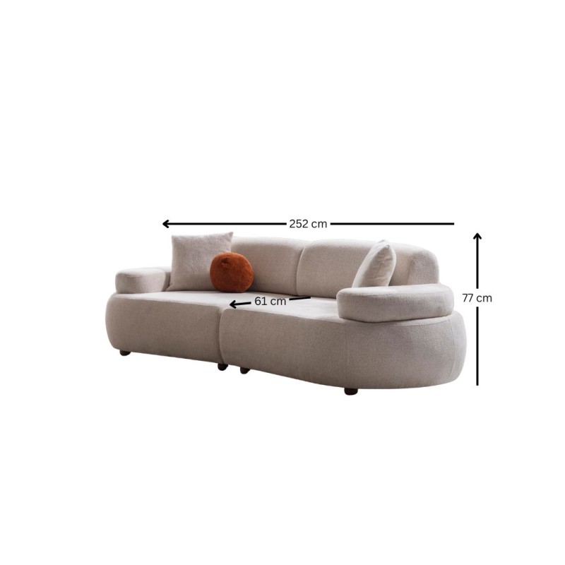 Living Room Furniture Set Rio - Cream Cream