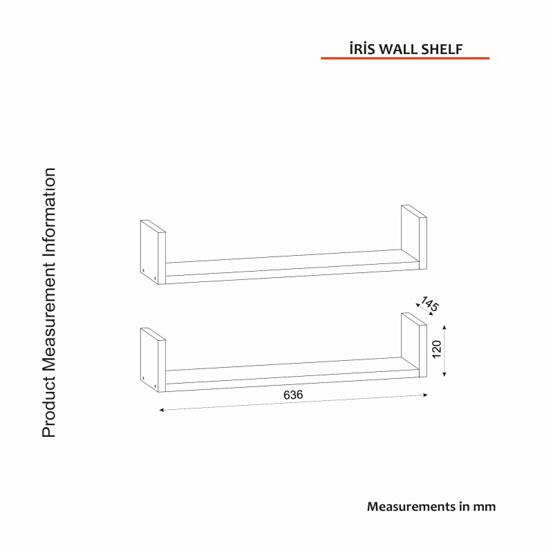 Wall Shelf Iris - White White
