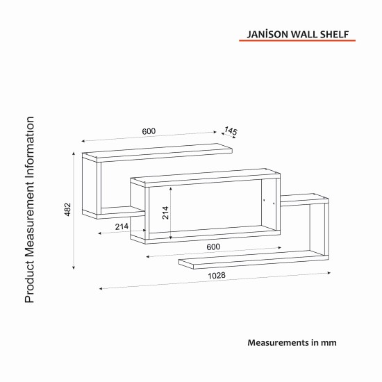 Wall Shelf Janison - White White Wall Shelf Janison - White White