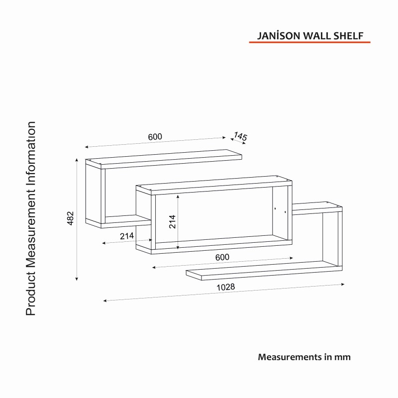 Wall Shelf Janison - White White