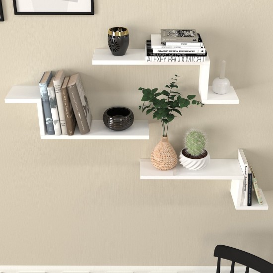 Wall Shelf Lowa - White White Wall Shelf Lowa - White White