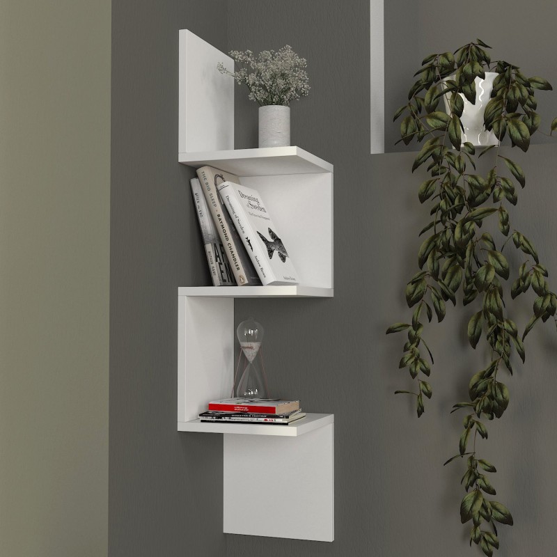 Hanah Home Wall Shelf Corner - White White