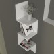 Wall Shelf Corner - White White Hanah Home Wall Shelf Corner - White White