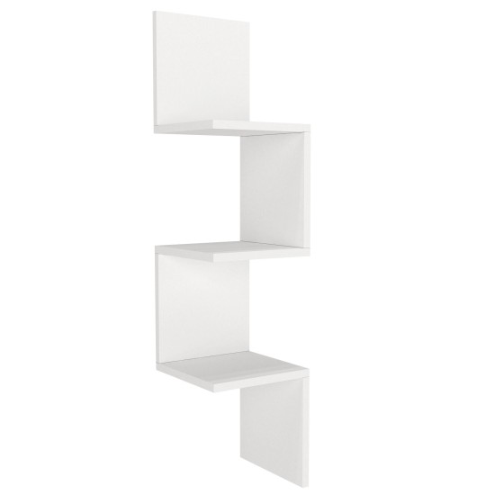 Wall Shelf Corner - White White Hanah Home Wall Shelf Corner - White White