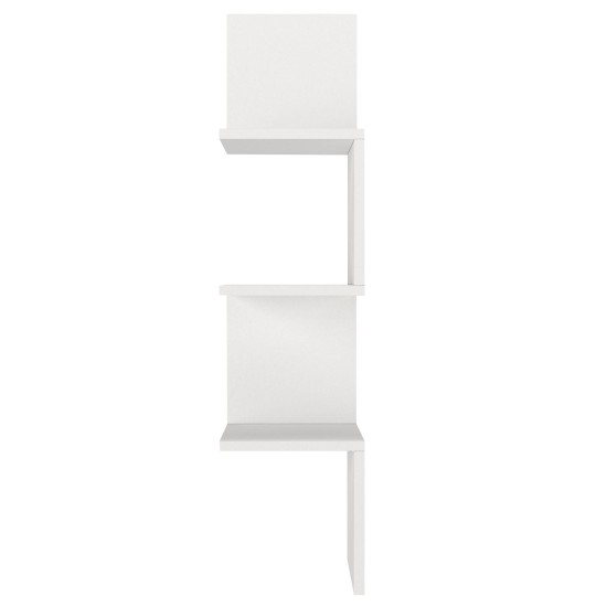Wall Shelf Corner - White White Hanah Home Wall Shelf Corner - White White