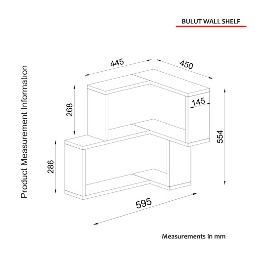 Wall Shelf Bulut - White White Wall Shelf Bulut - White White