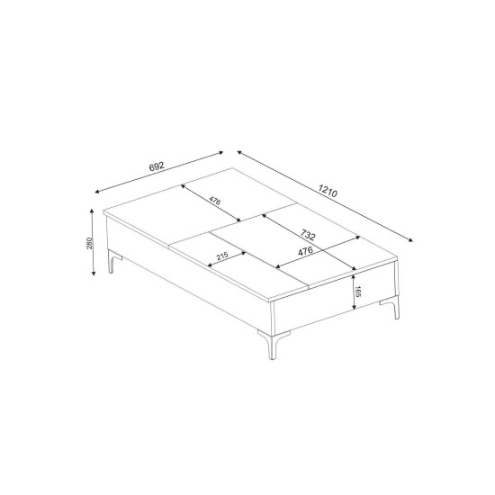 Coffee Table Esinti - White White Coffee Table Esinti - White White