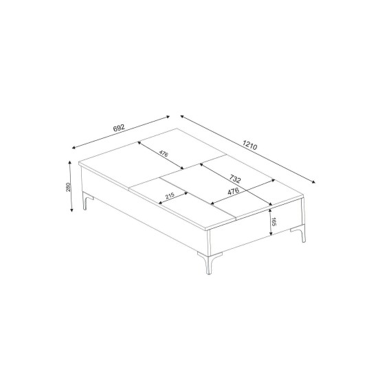 Coffee Table Esinti - Walnut Walnut Coffee Table Esinti - Walnut Walnut