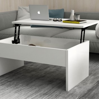 Τραπέζι Σαλονιού Akilli 90x45x52εκ - Χρώμα Λευκό