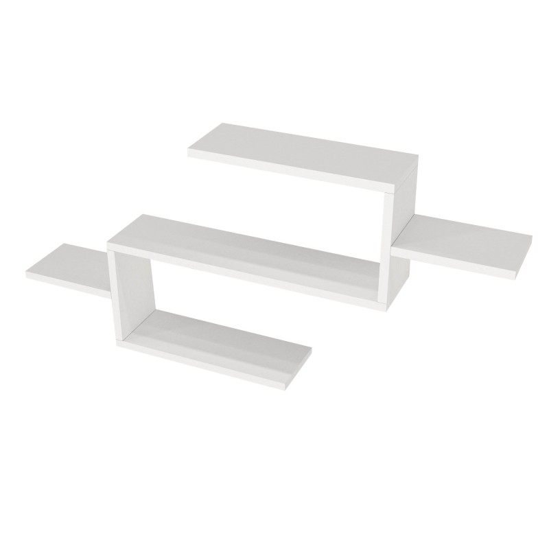 Ραφιέρα Τοίχου - Twist - Χρώμα Λευκό - 104x15x40εκ