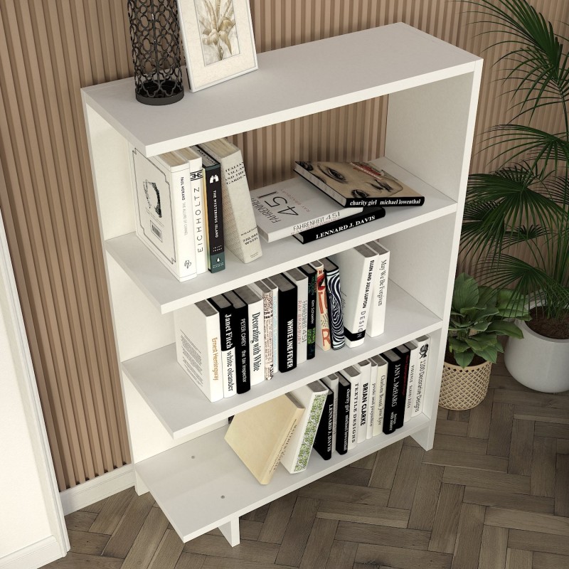 Βιβλιοθήκη - Trilion - Χρώμα Λευκό - 62x24x90εκ