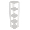 Βιβλιοθήκη - Venita - Χρώμα Λευκό - 32x32x120εκ