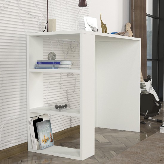 Study Desk Netenya - White White Study Desk Netenya - White White