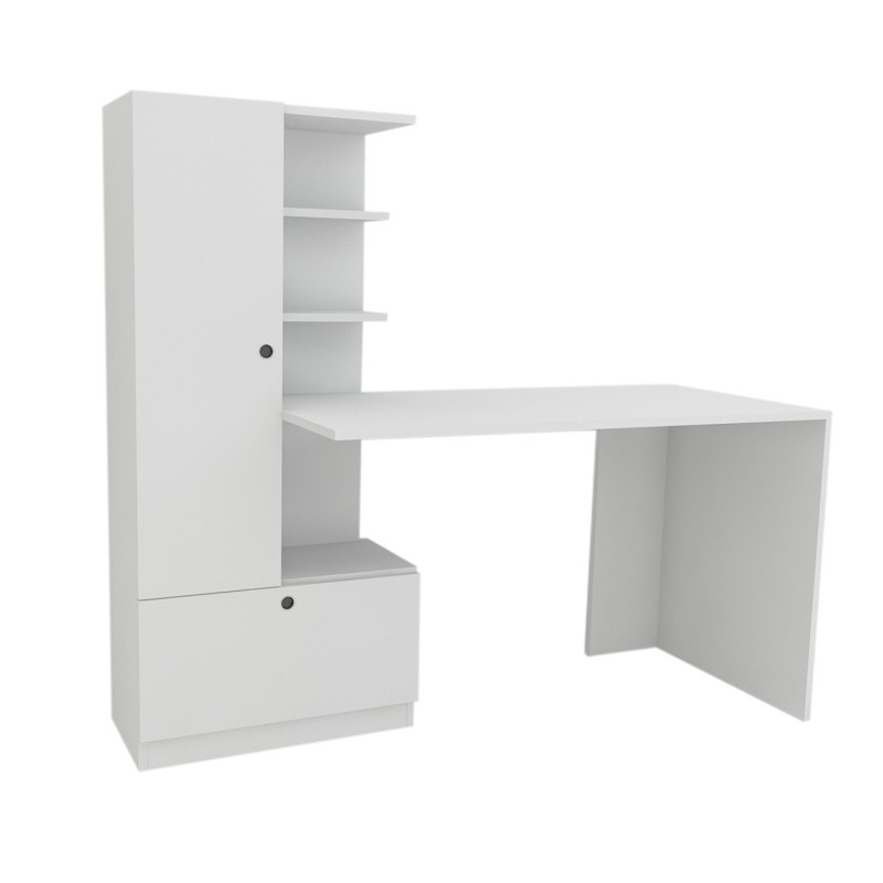 Hanah Home Study Desk Domingos - White White